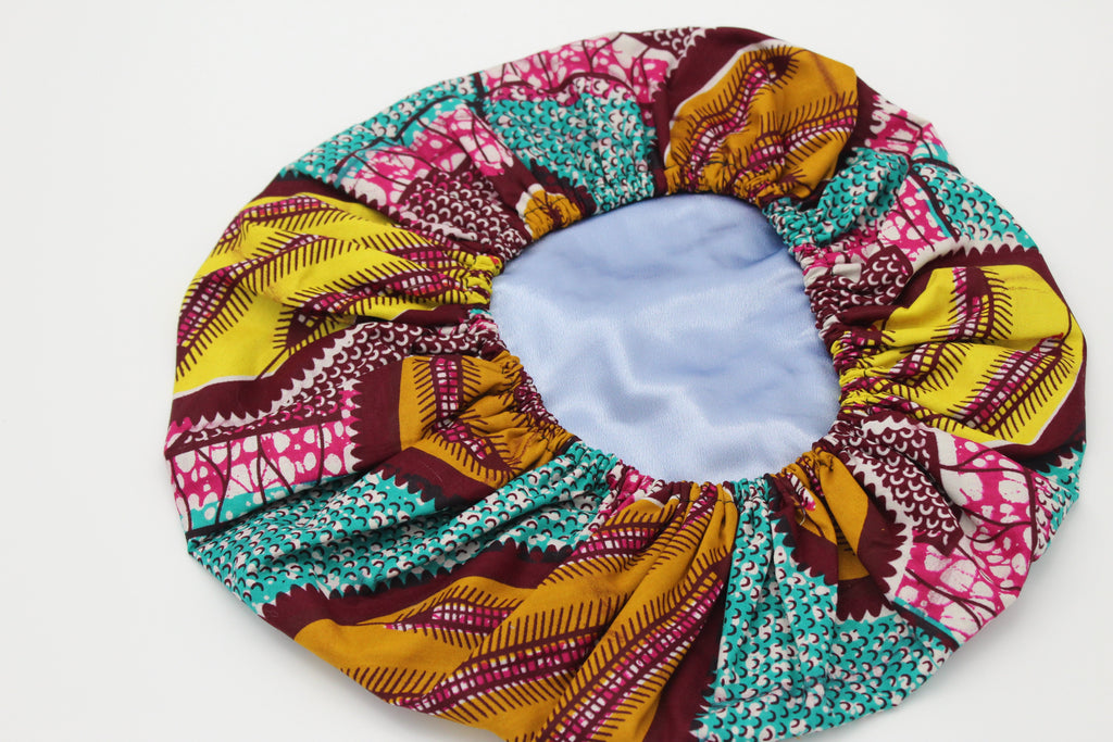 African Print Travel Bonnet