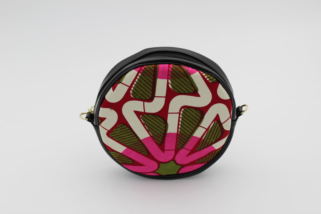 African Print Circle Cross Body Bag